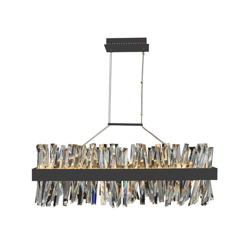 Allegri Lighting Glacier 36-Inch LED Linear Light in Matte Black by Allegri Crystal 030252-052