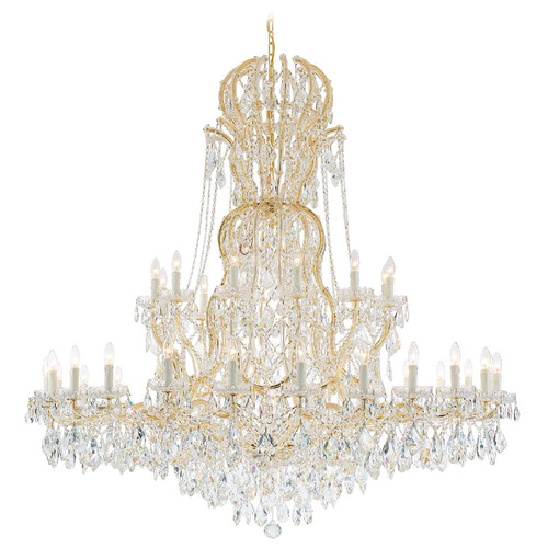 Crystorama Lighting Crystorama Lighting Maria Theresa Gold Crystal Chandelier 4460-GD-CL-SAQ