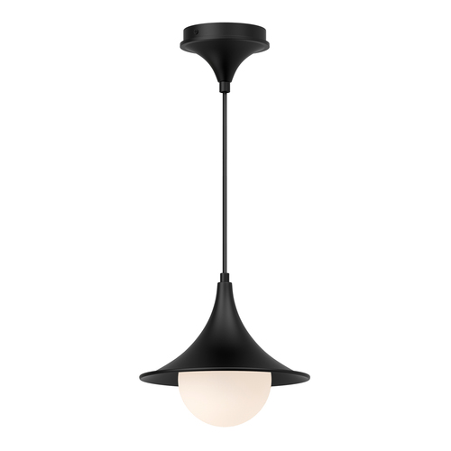 Alora Lighting Alora Lighting Fuji Matte Black Mini-Pendant Light with Globe Shade PD525009MBOP