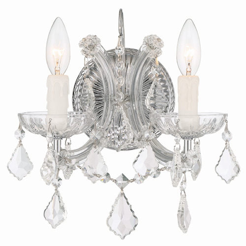 Crystorama Lighting Crystorama Lighting Maria Theresa Polished Chrome Sconce 4472-CH-CL-SAQ