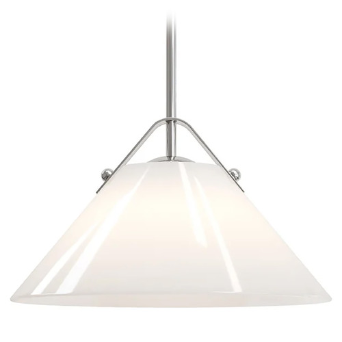 Currey and Company Lighting Currey and Company Bronwen Polished Nickel Pendant Light with Empire Shade 9000-1280