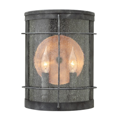 Hinkley Newport 12-Inch Aged Zinc Outdoor Wall Light by Hinkley Lighting 2624DZ