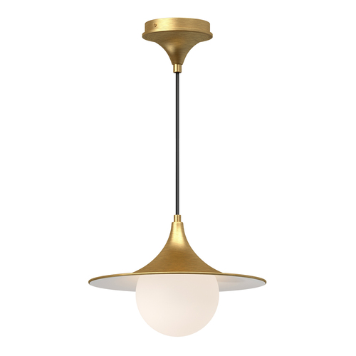 Alora Lighting Alora Lighting Fuji Brushed Gold Pendant Light with Globe Shade PD525113BGOP