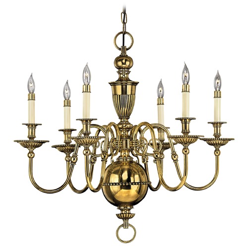 Hinkley 6-Light Chandelier in Burnished Brass by Hinkley Lighting 4416BB