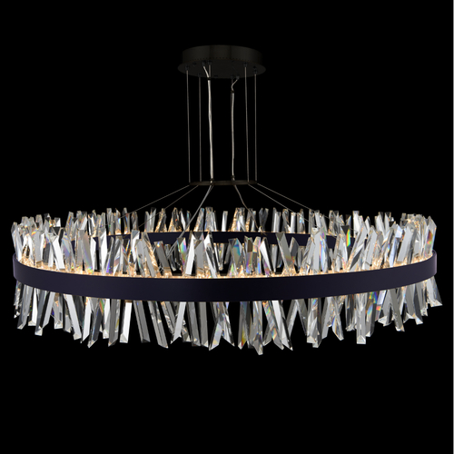 Allegri Lighting Glacier 60-Inch LED Pendant in Matte Black by Allegri Crystal 030257-052