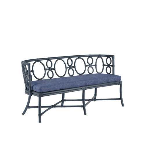 Currey and Company Lighting Tegal 60-Inch Wide Bench in Navy by Currey & Company 7000-0812