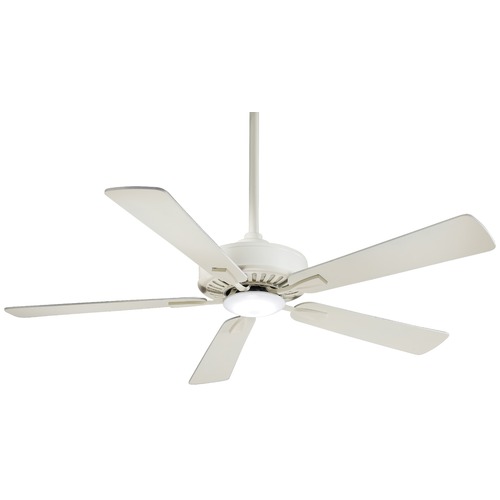 Minka Aire Contractor Plus 52-Inch LED Fan in Bone White by Minka Aire F556L-BWH