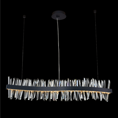 Allegri Lighting Glacier 60-Inch LED Linear Light in Matte Black by Allegri Crystal 030258-052