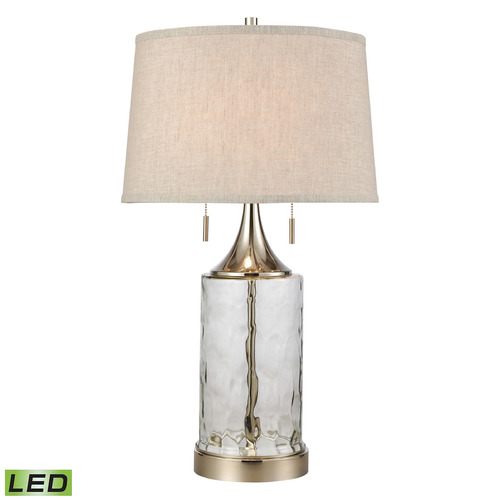 Elk Lighting Elk Lighting Tribeca Clear & Polished Nickel LED Table Lamp with Empire Shade 77119-LED