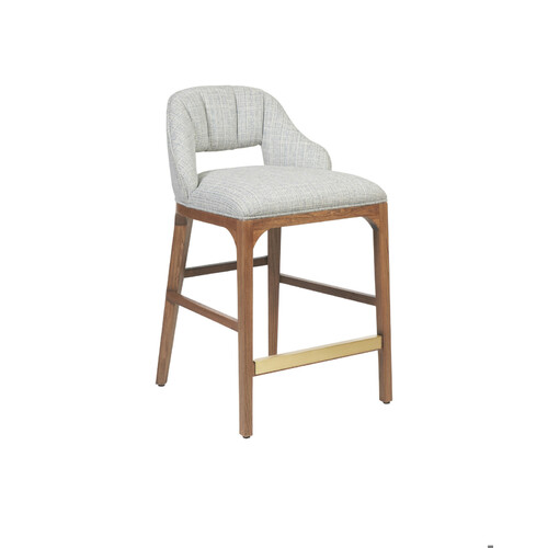 Currey and Company Lighting Inga Counter Stool in Brown & Brushed Brass by Currey & Company 7000-0822