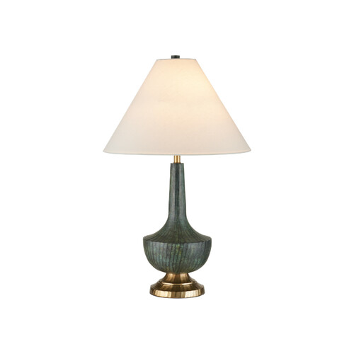 Currey and Company Lighting Djinn Table Lamp in Verdigris & Antique Brass by Currey & Company 6000-1060