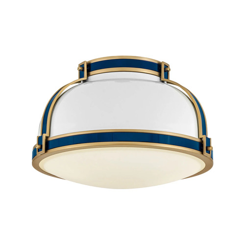 Hinkley Barton Medium Flush Mount in Gloss White by Hinkley Lighting 46351GW-LCB