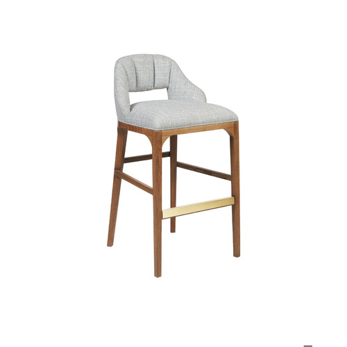 Currey and Company Lighting Inga Bar Stool in Brown & Brushed Brass by Currey & Company 7000-0832