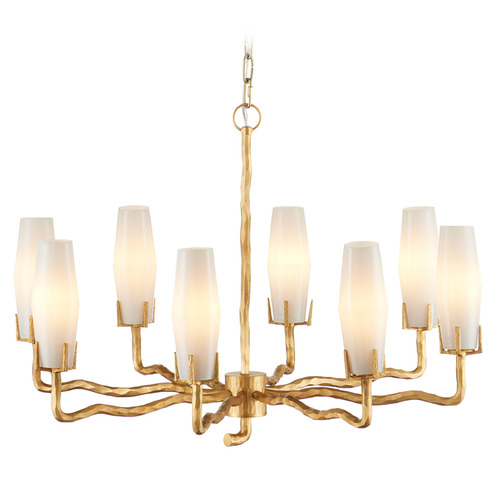 Currey and Company Lighting Currey and Company Marjorie Skouras Mathilda Matte Gold Chandelier 9000-1285