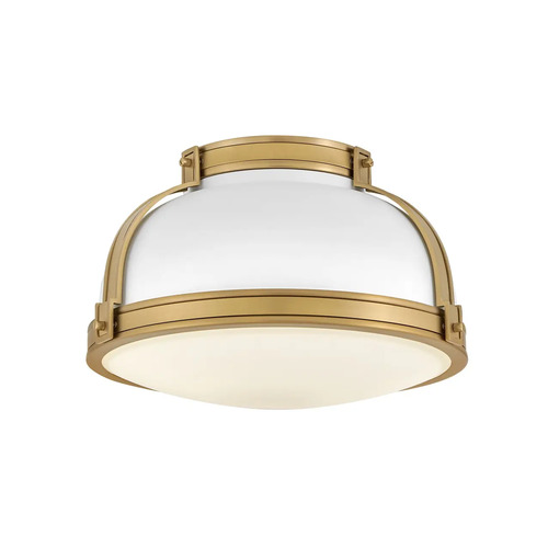 Hinkley Barton Medium Flush Mount in Matte White by Hinkley Lighting 46351MW-LCB