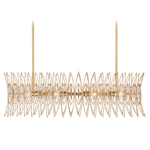 Currey and Company Lighting Currey and Company Marquise Clear & Luxor Gold Island Light 9000-1286