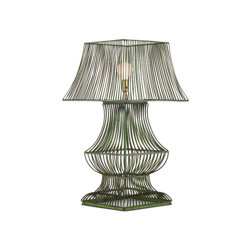 Currey and Company Lighting Tuteurs Table Lamp in Distressed Green by Currey & Company Lighting 6000-1062