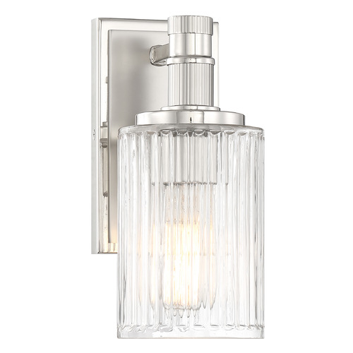 Savoy House Savoy House Lighting Concord Silver and Polished Nickel Sconce 9-1102-1-146