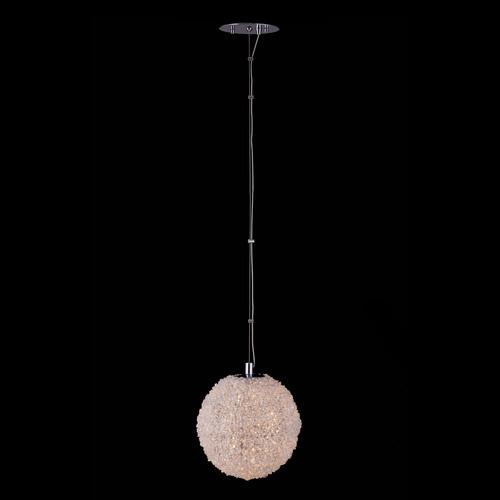 Allegri Lighting Lina 10-Inch LED Orb Pendant in Polished Chrome by Allegri Crystal 040055-010-FR001
