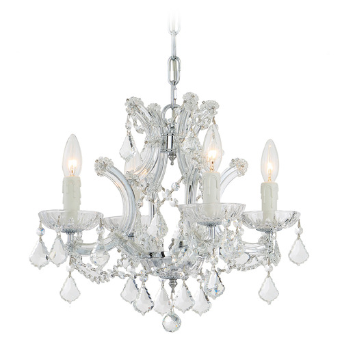 Crystorama Lighting Crystorama Lighting Maria Theresa Polished Chrome Crystal Chandelier 4474-CH-CL-SAQ