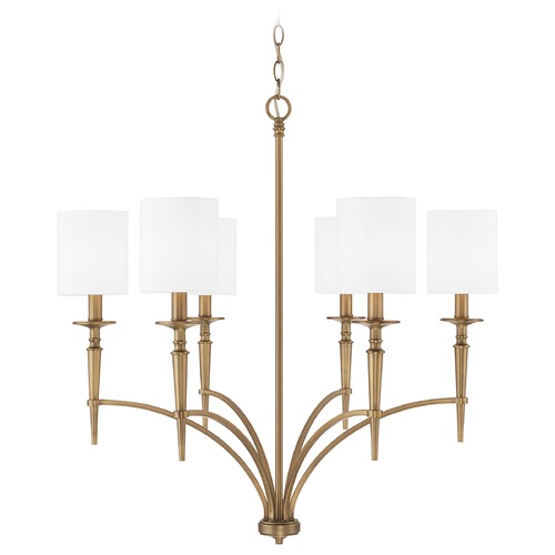 Capital Lighting Abbie 6-Light Chandelier in Brass by HomePlace by Capital Lighting 442661AD-701