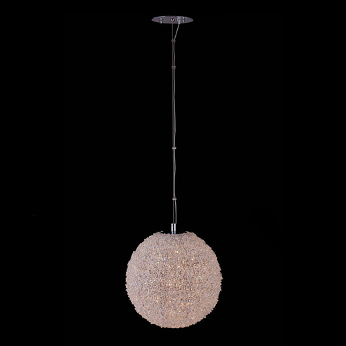 Allegri Lighting Lina 14-Inch LED Orb Pendant in Polished Chrome by Allegri Crystal 040056-010-FR001