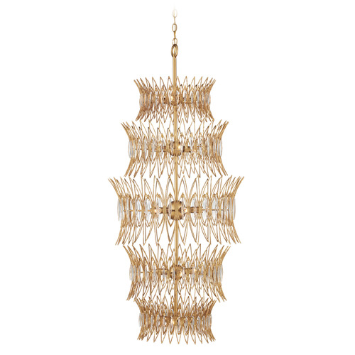 Currey and Company Lighting Currey and Company Marquise Clear & Luxor Gold Chandelier 9000-1288