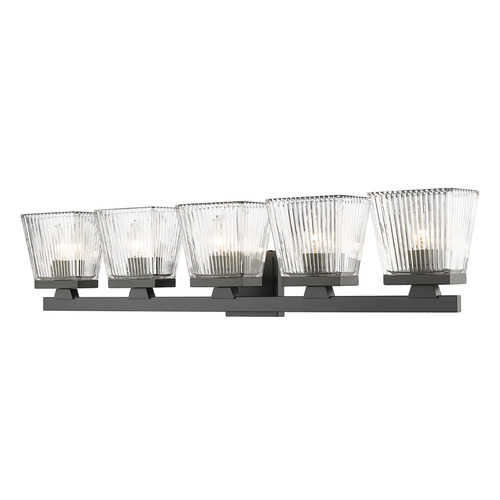 Z-Lite Astor Matte Black Bathroom Light by Z-Lite 1936-5V-MB