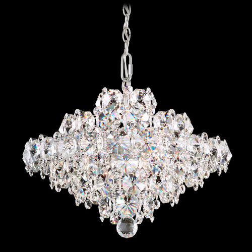 Schonbek Lighting Schonbek Worldwide Lighting Baronet Polished Stainless Steel Pendant Light with Abstract Shade BN1016N-401O