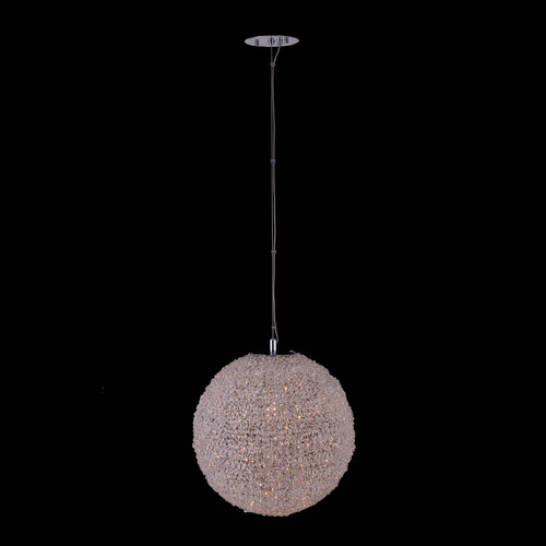 Allegri Lighting Lina 18-Inch LED Orb Pendant in Polished Chrome by Allegri Crystal 040057-010-FR001