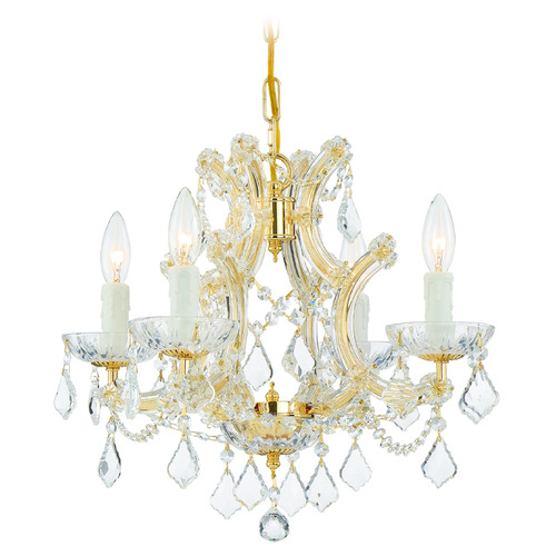 Crystorama Lighting Crystorama Lighting Maria Theresa Gold Crystal Chandelier 4474-GD-CL-S