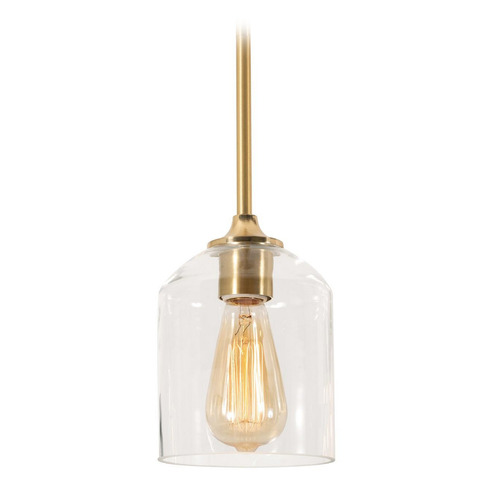 AFX Lighting Afx Lighting William Satin Brass Mini-Pendant Light with Bowl / Dome Shade WMMP06MBSB
