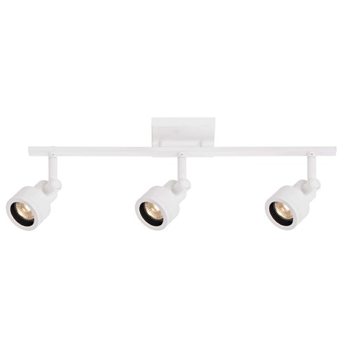 Recesso Lighting by Dolan Designs Track Light with 3 Stepped Cylinder Spot Lights - White - GU10 Base TR0203-WH