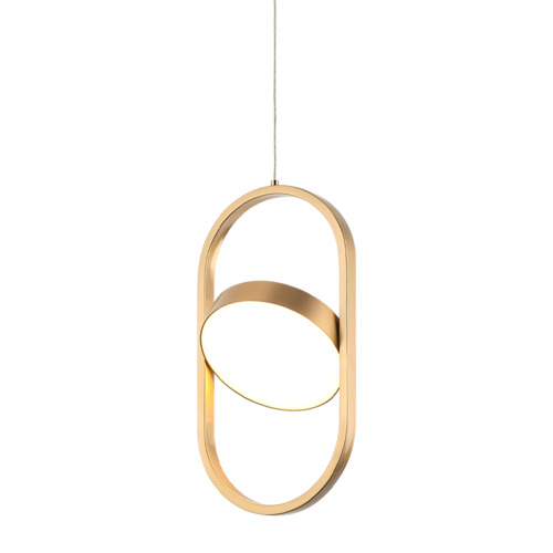 Matteo Lighting Matteo Lighting Kennedy Aged Gold Brass LED Mini-Pendant Light C32301AG