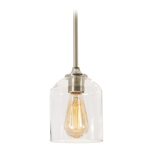 AFX Lighting Afx Lighting William Satin Nickel Mini-Pendant Light with Bowl / Dome Shade WMMP06MBSN