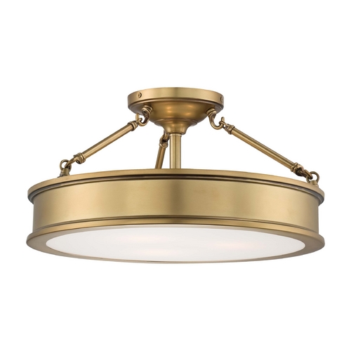 Minka Lavery Semi-Flush Mount with Etched in Liberty Gold by Minka Lavery 4177-249