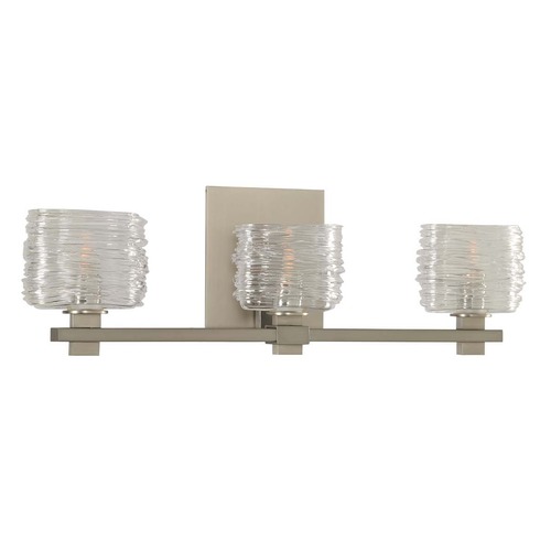Kalco Lighting Clearwater Satin Nickel Bathroom Light by Kalco Lighting 312133SN