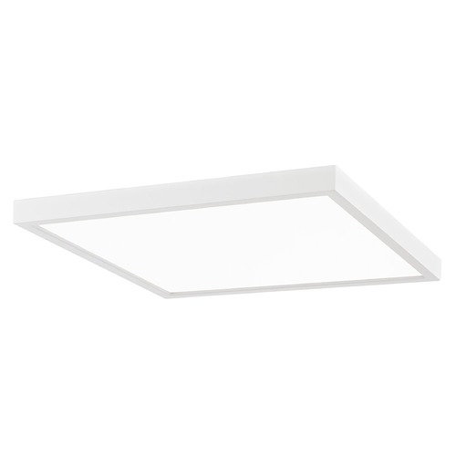 Design Classics Lighting Flat LED Light Surface Mount 14-Inch Square White 3000K 1560LM 14309-WH SQ T16 3O
