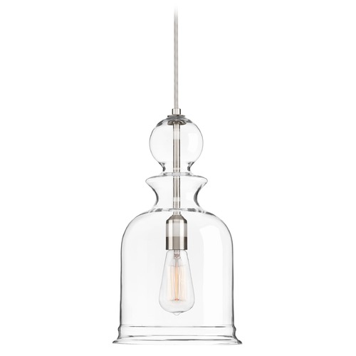 Progress Lighting Staunton Farmhouse Mini Pendant in Brushed Nickel by Progress Lighting P5333-09