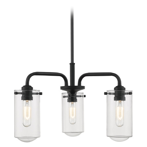 Z-Lite Delaney Matte Black Chandelier by Z-Lite 471-3MB