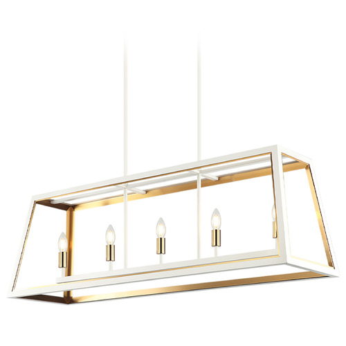 Matteo Lighting Rosalie White & Aged Gold Brass Pendant by Matteo Lighting C72105WHAG