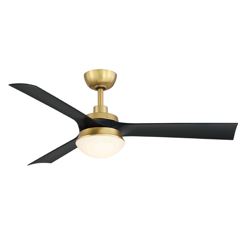 Fanimation Fans Barlow Brushed Satin Brass LED Ceiling Fan with Light by Fanimation Fans FP6807BSBL