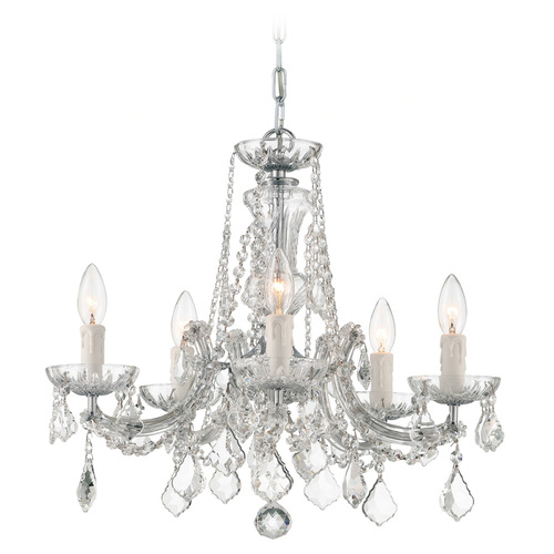 Crystorama Lighting Crystorama Lighting Maria Theresa Polished Chrome Crystal Chandelier 4476-CH-CL-SAQ
