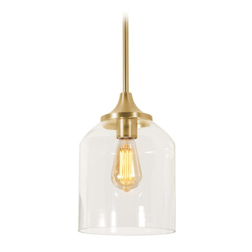 AFX Lighting Afx Lighting William Satin Brass Mini-Pendant Light with Bowl / Dome Shade WMMP08MBSB