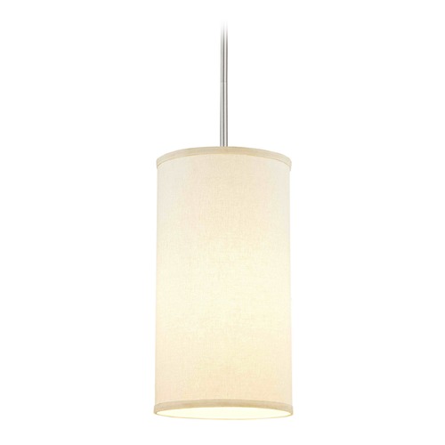 Design Classics Lighting Milo Slim Satin Nickel Mini-Pendant Light with Cylindrical Shade DCL 6542-09 SH9676