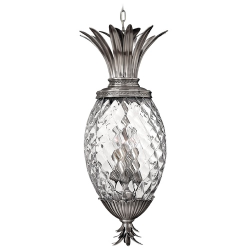 Hinkley Polished Antique Nickel Pineapple Bronze Pendant Light by Hinkley Lighting 2222PL