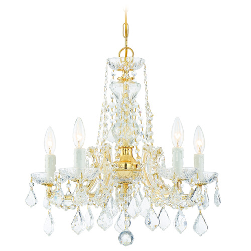 Crystorama Lighting Crystorama Lighting Maria Theresa Gold Crystal Chandelier 4476-GD-CL-S