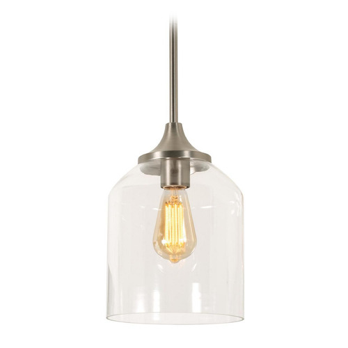 AFX Lighting Afx Lighting William Satin Nickel Mini-Pendant Light with Bowl / Dome Shade WMMP08MBSN