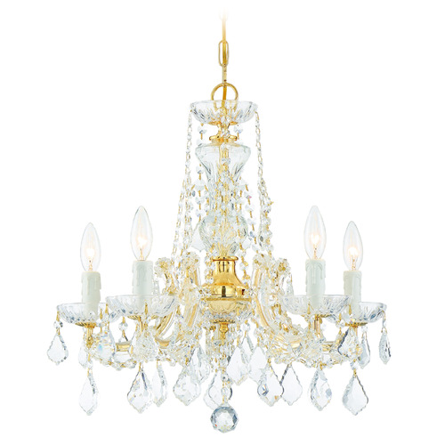 Crystorama Lighting Crystorama Lighting Maria Theresa Gold Crystal Chandelier 4476-GD-CL-SAQ