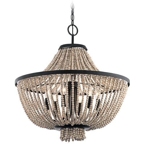 Kichler Lighting Brisbane 24-Inch Chandelier in Distressed Black by Kichler Lighting 43891DBK